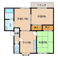 中津駅 徒歩33分 2階の物件間取画像